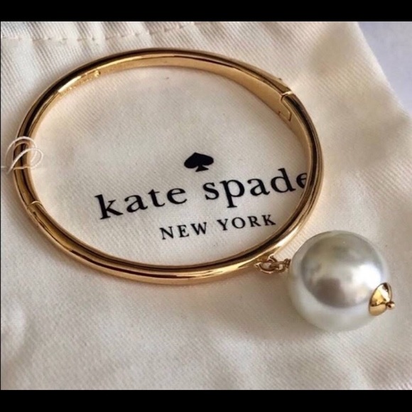 kate spade Jewelry - HOST PICK Kate Spade Dangle Pearl Bangle Bracelet